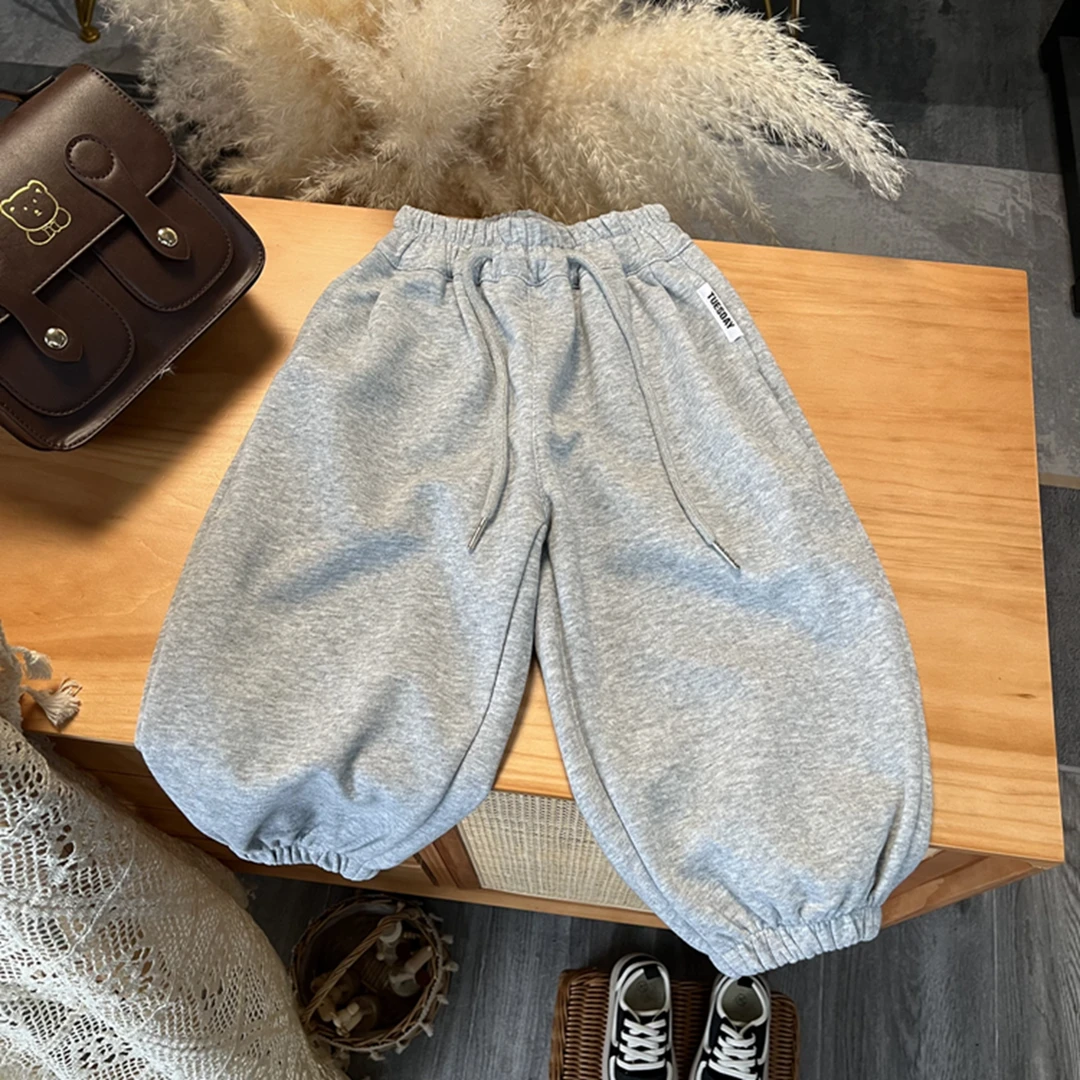 儿童长裤秋款2024新款男童宽松运动卫裤子女童宝宝休闲裤潮酷童装