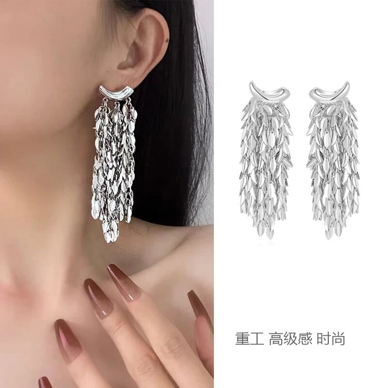 铜合金耳饰 高级感时尚重工麦穗耳环女欧美个性轻奢百搭耳坠耳饰