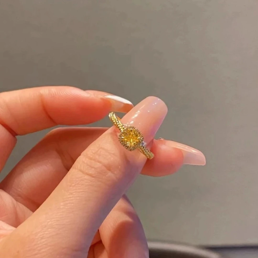 钛钢戒指 时尚不掉色网红爆款小方糖戒指女可调节高级感ins礼物