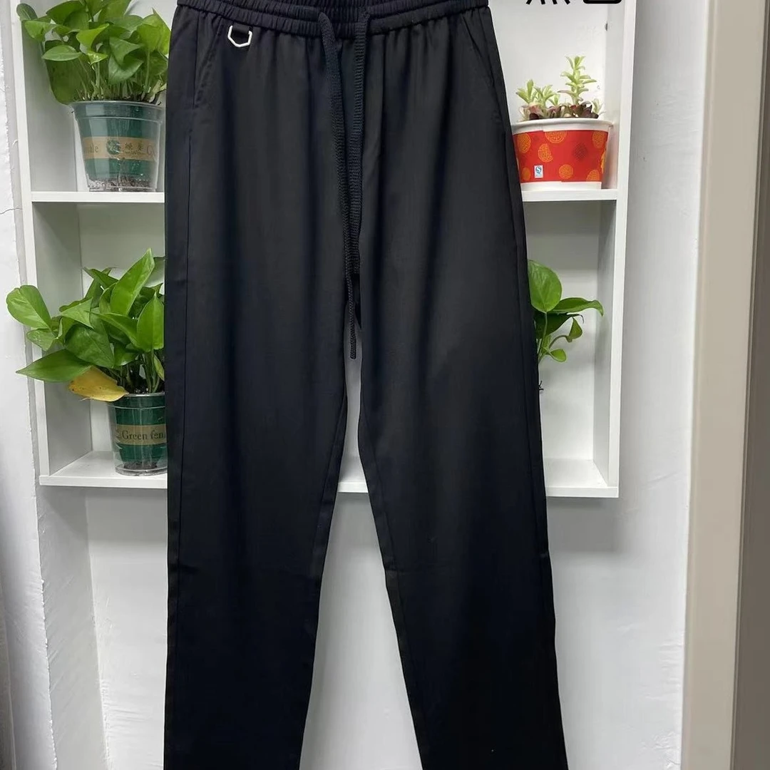 棉麻包芯纱男士直筒裤子夏天休闲裤舒适透气休闲男士直筒休闲裤