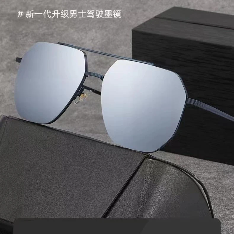 2025驾驶钓鱼墨镜太阳镜潮流防紫外线百搭男士大框墨镜网红高档