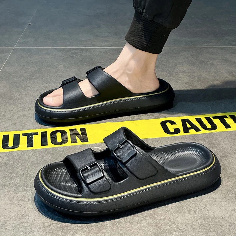 拖鞋厚底男款男士休闲防滑沙滩越南凉鞋男两穿可外穿夏季专用必备