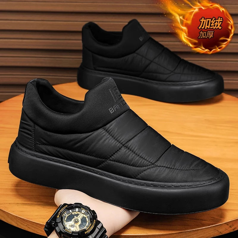 一脚蹬棉鞋冬季新款加绒加厚休闲板鞋男鞋防滑防水保暖雪地靴潮鞋