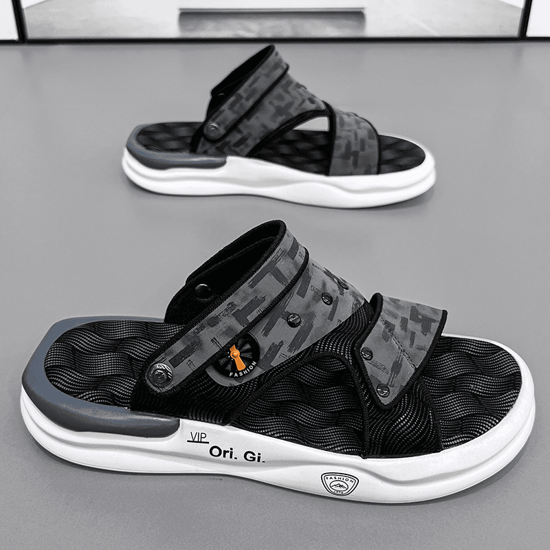 凉鞋男士夏季外穿防滑耐磨司机开车两穿户外运动软底越南沙滩拖鞋