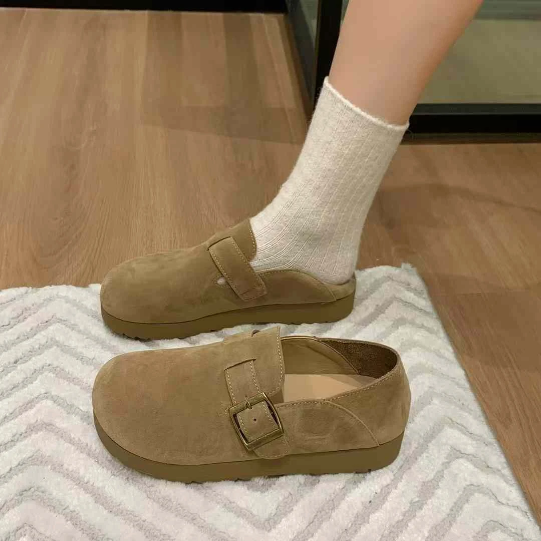 春季超薄超软显瘦轻质平底博肯鞋