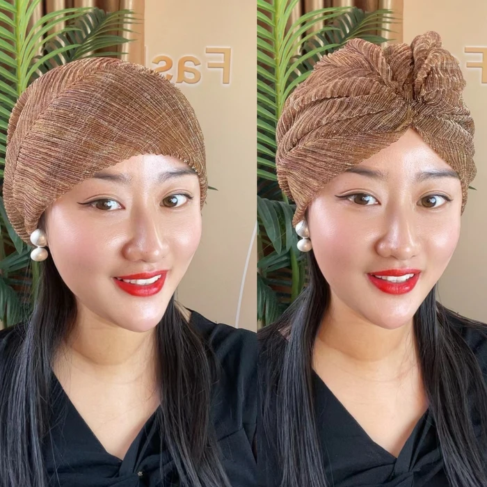 包头帽堆堆帽网纱帽子时尚四季美发帽