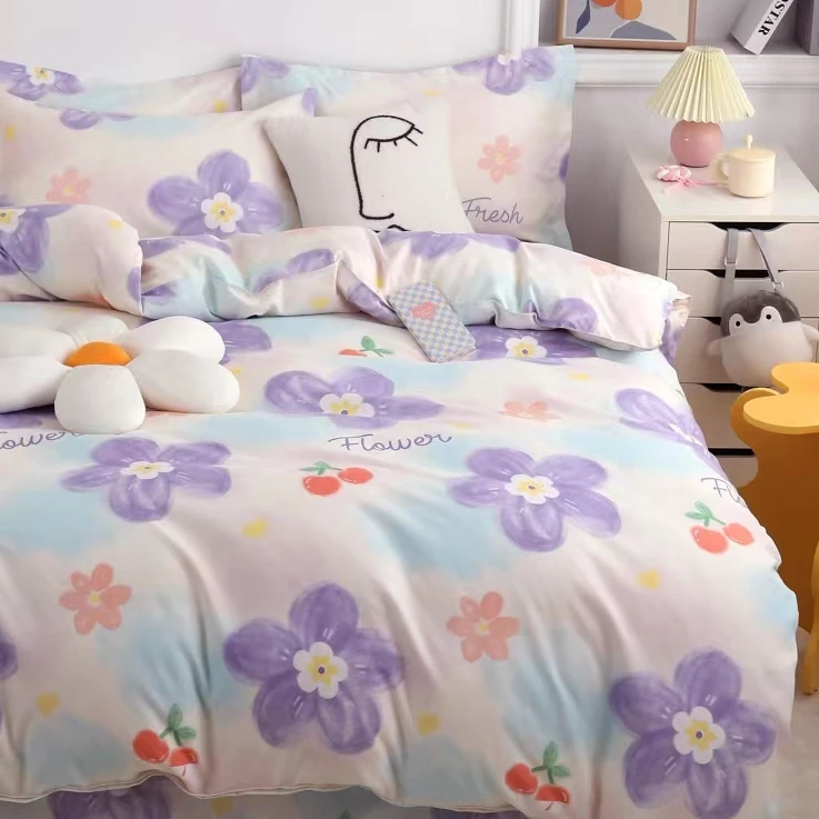 【1.8被套】加密斜纹面料蜜恋花180×220柔软亲肤四季通用