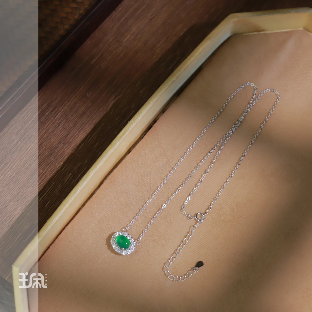 青染|玉髓*项链*S925银镶嵌PYB24012401多样性发其一