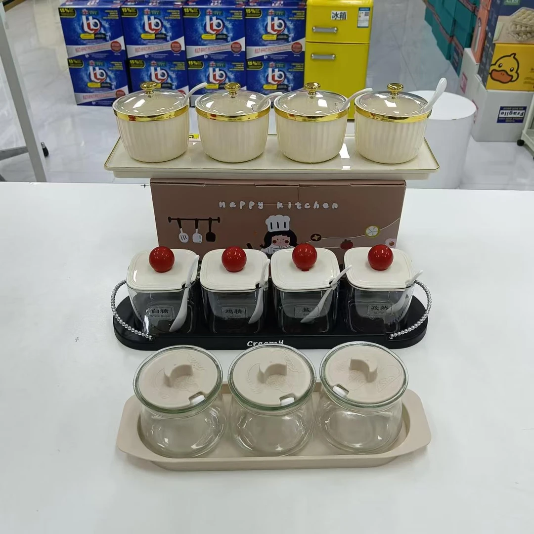 调料瓶调料罐 处理货 款式颜色图案随机 介意勿拍