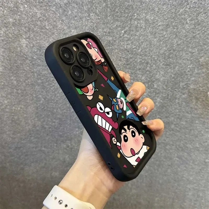 肤感防摔漫画小新适用13苹果15手机壳iphone14pro12/11硅胶女款