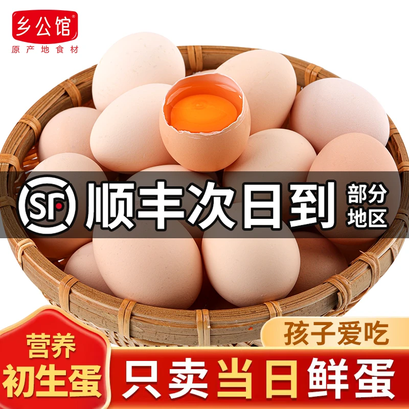 乡公馆初生蛋40枚孩子爱吃营养无激无抗散养蛋土鸡蛋当日鲜蛋好吃