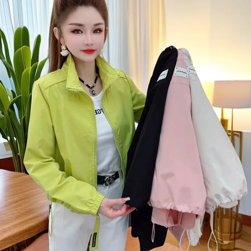 2025早春网红爆款时尚短款瘦高端小众洋气纯色个性休闲女士外套