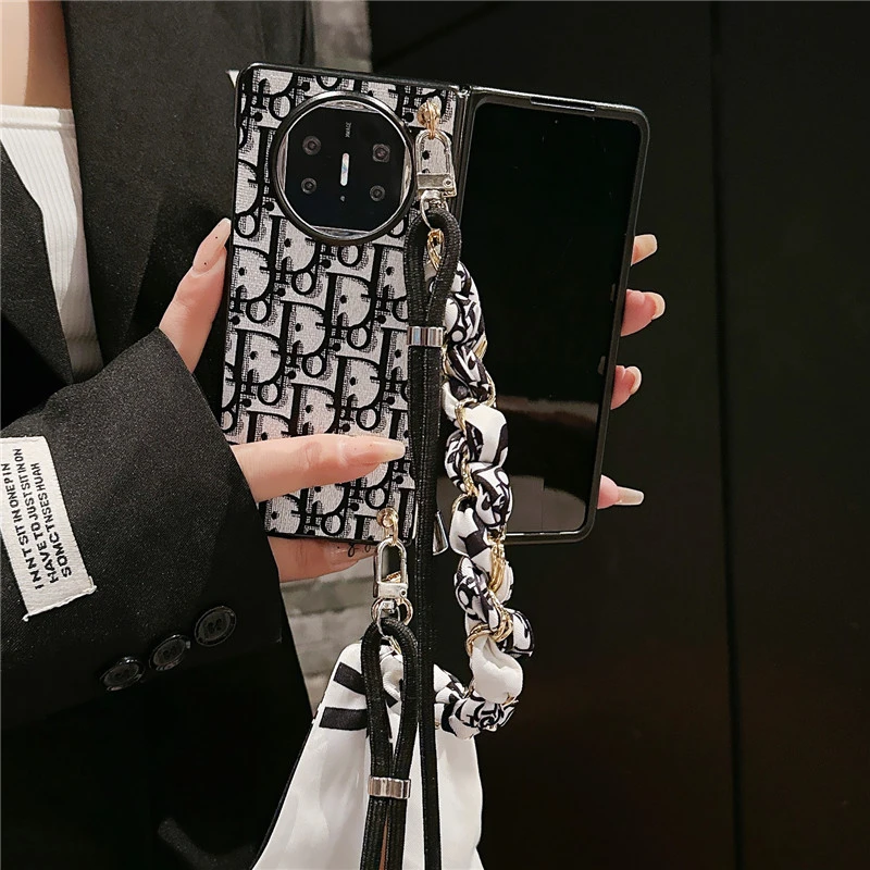 华为matex5手机壳女新款折叠屏x3的典藏版丝巾手提挂绳斜挎保护套