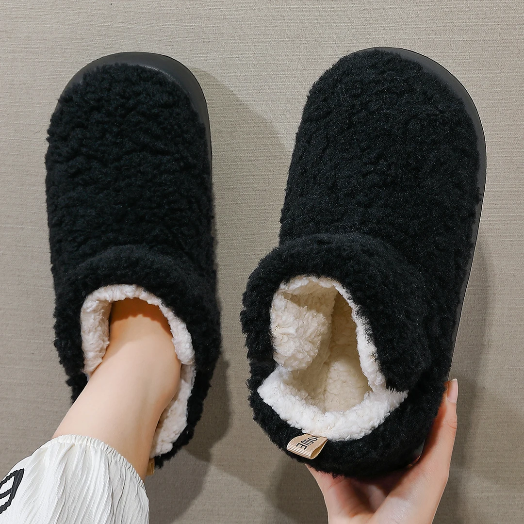 高帮棉拖鞋男士冬季舒适雪地靴爆款室内保暖情侣包跟棉鞋男款外穿