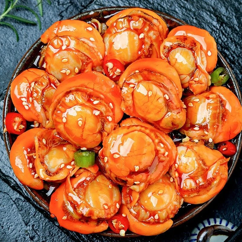 【小扬哥优选】香辣扇贝肉罐头蒜蓉麻辣小海鲜零食熟食小吃即食下