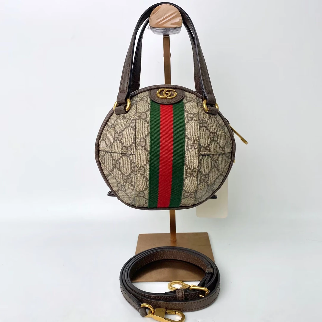 99新 GUCCI/古驰 98新古有GUCCI圆球手提斜挎手提包