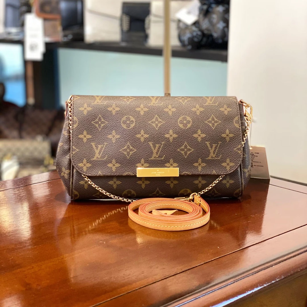 99新 LouisVuitton/路易威登 古有98新LV老花挚爱中号斜挎包5286