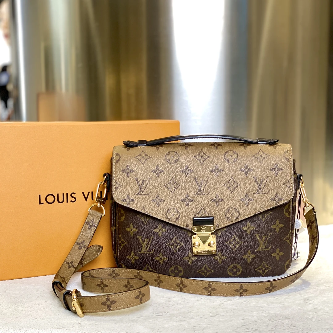 99新 LouisVuitton/路易威登 古有98新LV老花拼色邮差包4617