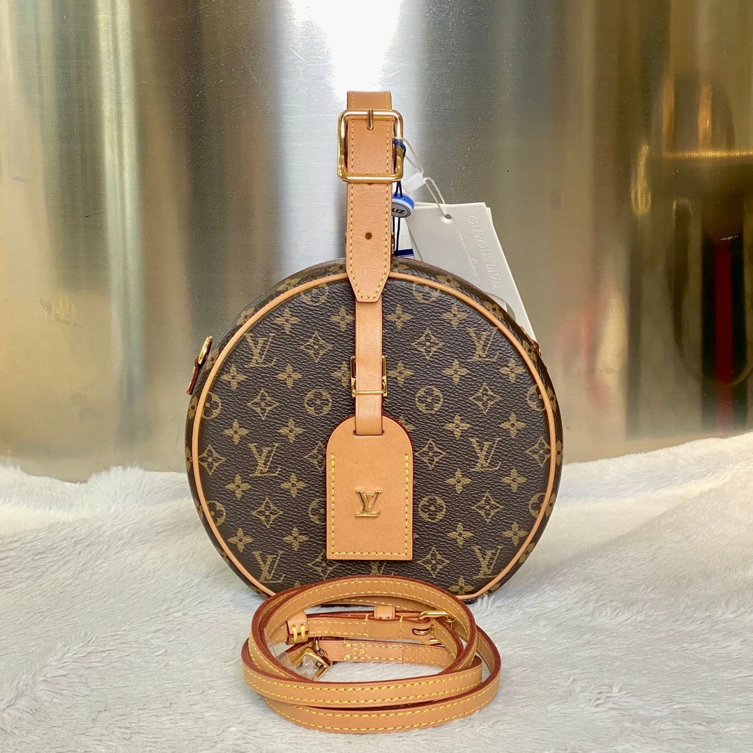 99新 LouisVuitton/路易威登 古有98 99新LV硬圆饼手提斜挎包7170