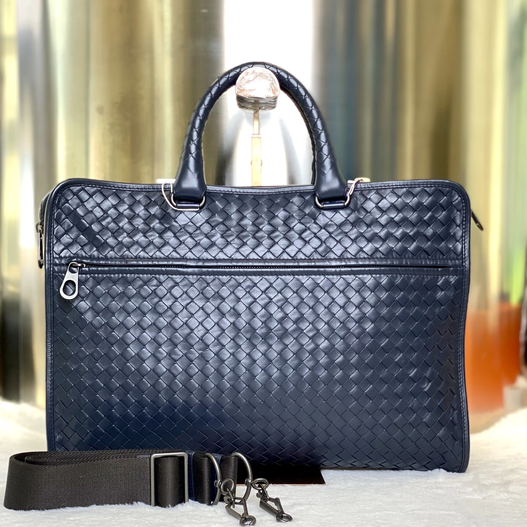 99新 BOTTEGA VENETA/葆蝶家 古有BV编织手提单肩斜挎公文包0176