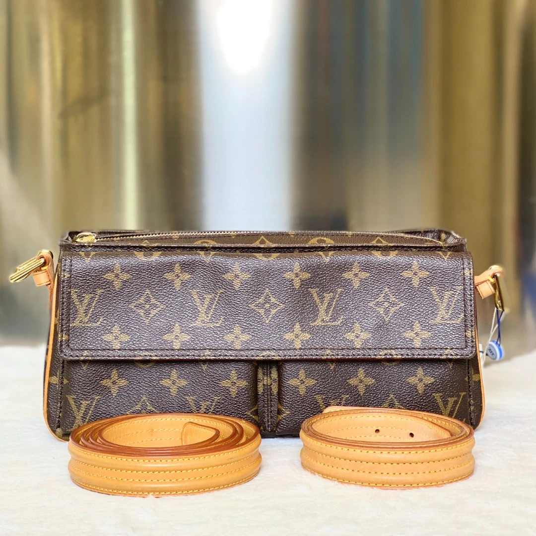 99新 LouisVuitton/路易威登 古有98新LV骆驼小号单肩斜挎包0533