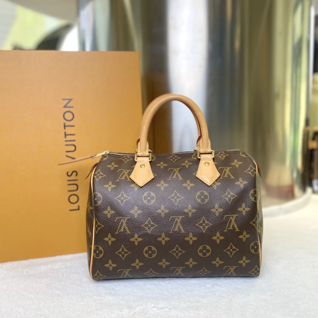 99新 LouisVuitton/路易威登 古有98新LV枕头25老花手提款包3648