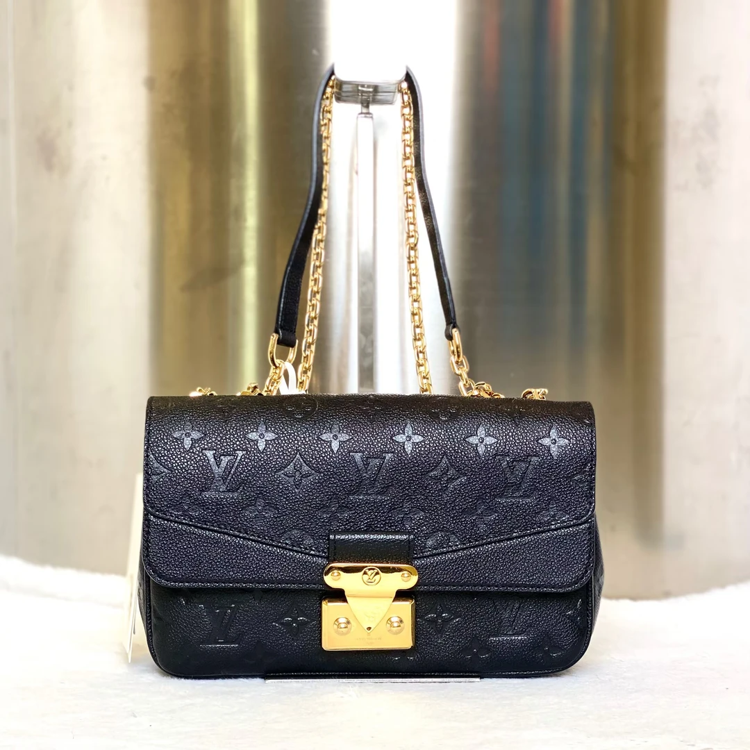 99新 LouisVuitton/路易威登 古有98新马尔索黑色单肩包7964