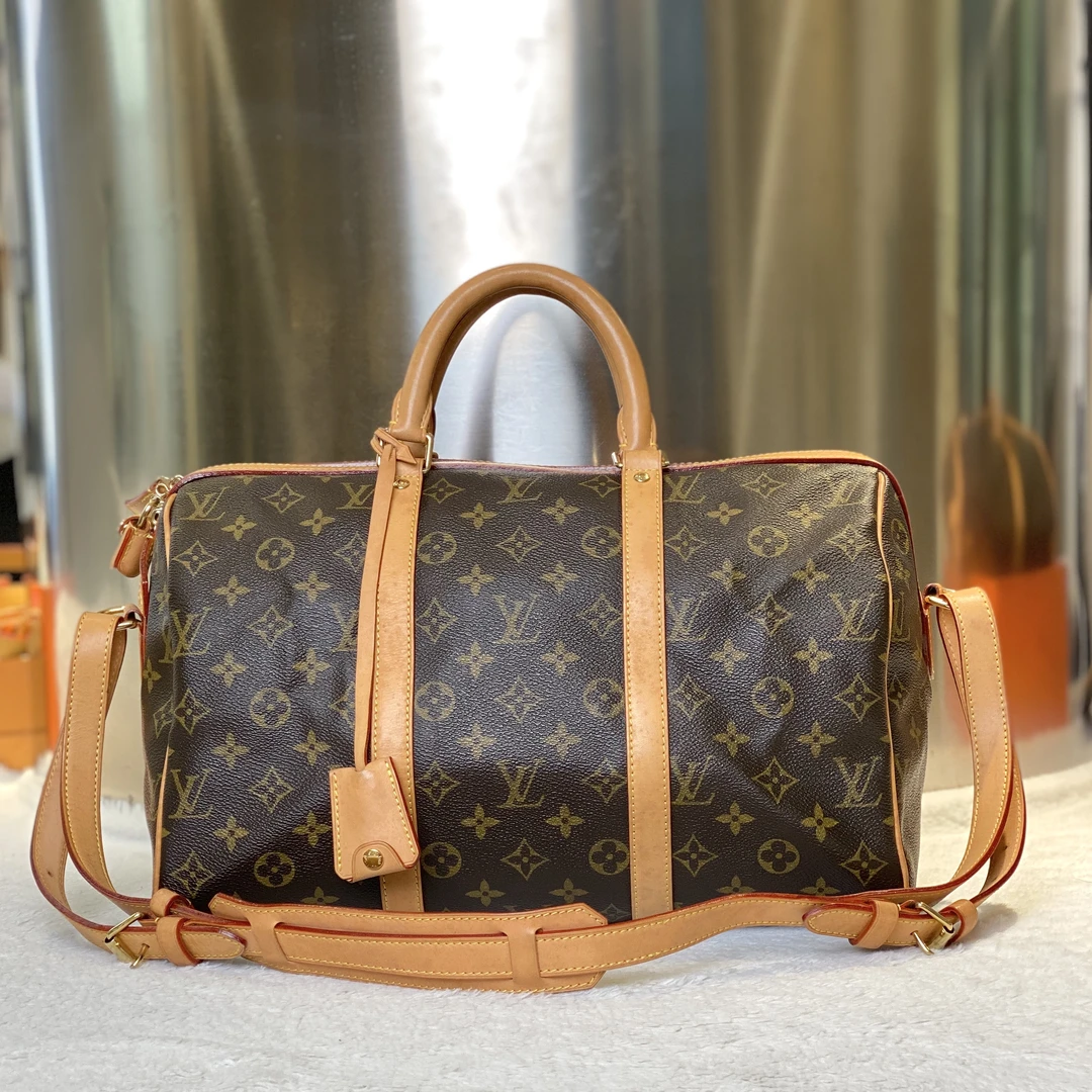 99新 LouisVuitton/路易威登 古有98新LV35旅行袋老花大容量1853