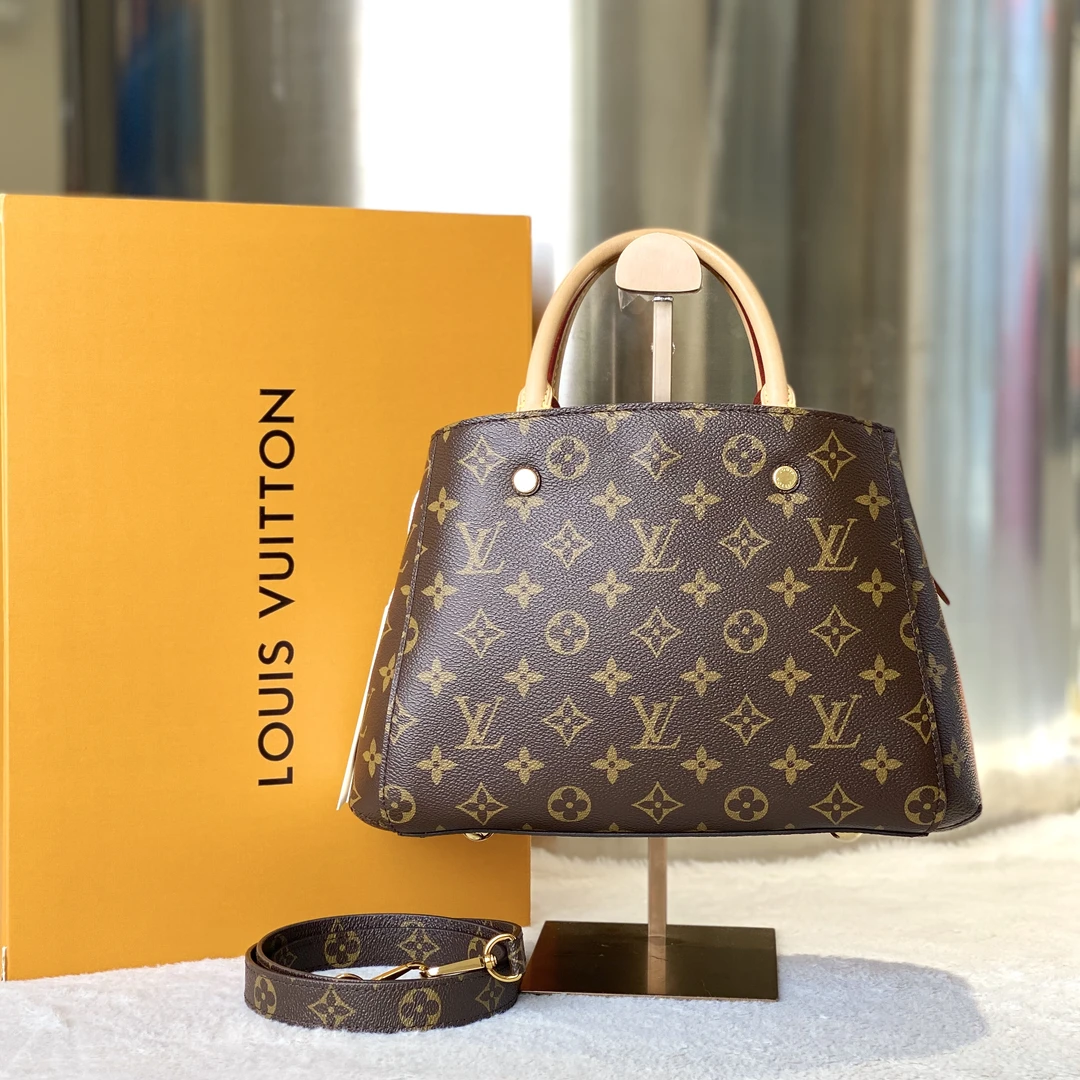 99新 LouisVuitton/路易威登 订金古有LV蒙田bb手提斜挎包0865