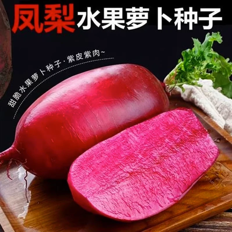 【凤梨萝卜种子】脆皮红皮红肉水果阳台花盆可栽种红萝卜种子
