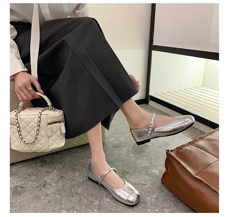 (新疆包邮)208法式复古单鞋舒适气质百搭时尚浅口单鞋圆头玛丽珍