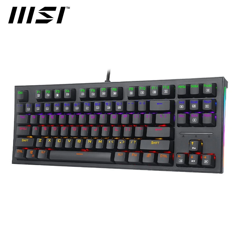 MSI/微星机械键盘RGB电竞通用办公电脑键盘吃鸡键盘GK50ZMINI白色