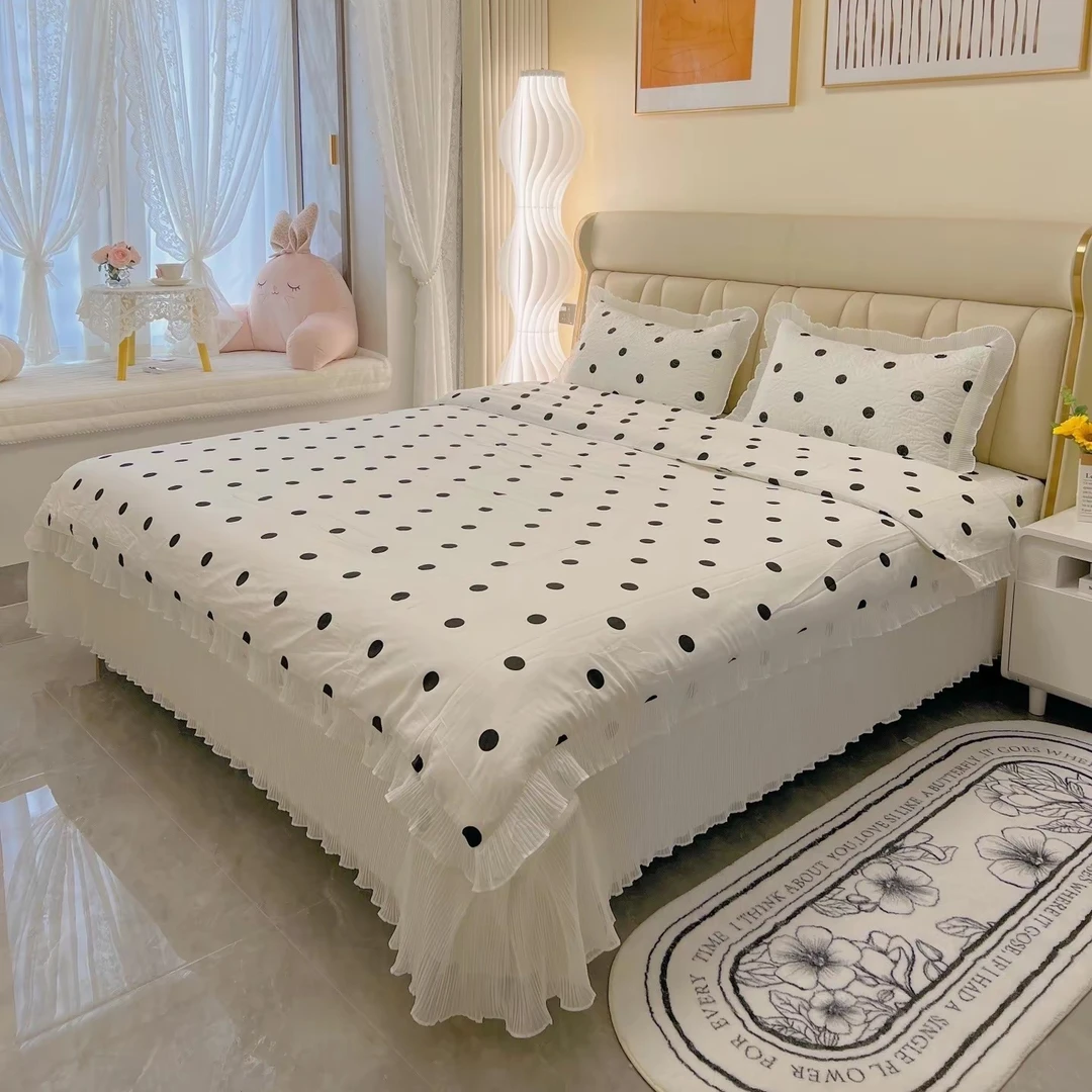 （疯子姐专属）公主风纯棉加厚床盖四件套全棉床上用品空调被三件套