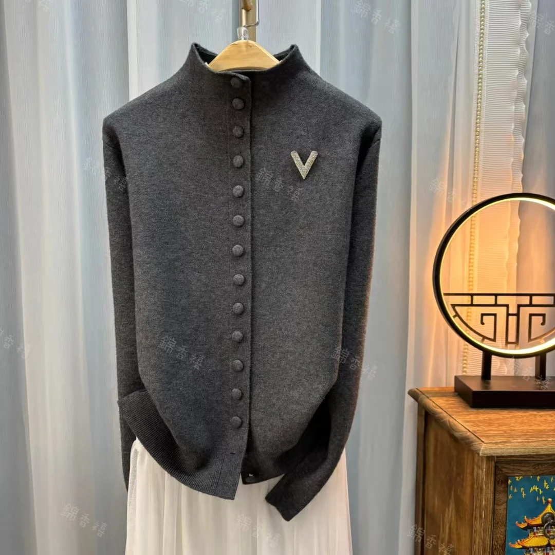 【V660范斯琦】欧货秋冬时尚显瘦针织衫开衫毛衣外套