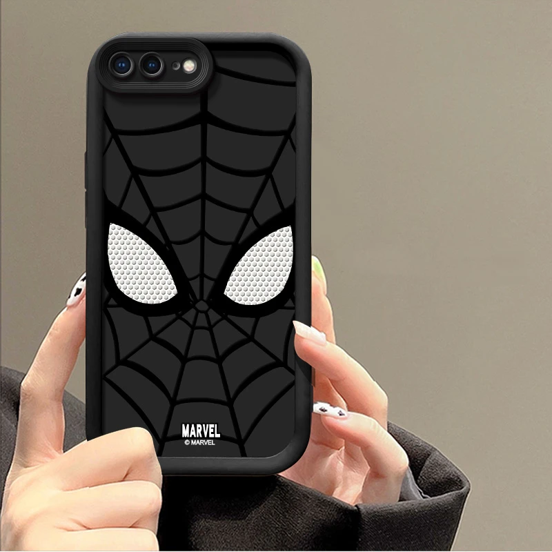 蜘蛛侠适用iPhone苹果8Plus手机壳新款全包防摔保护套卡通磨砂女
