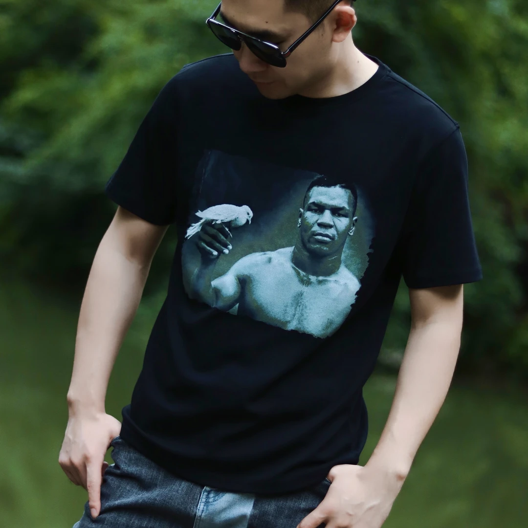 泰森UFC搏击泰拳格斗mma拳王美式阿里休闲运动拳击T恤健身户外