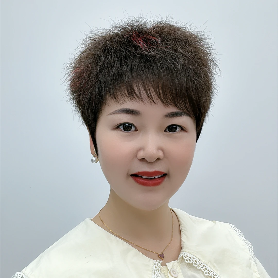 34号 免打理烟花烫发型。全手工钩织短发假发。