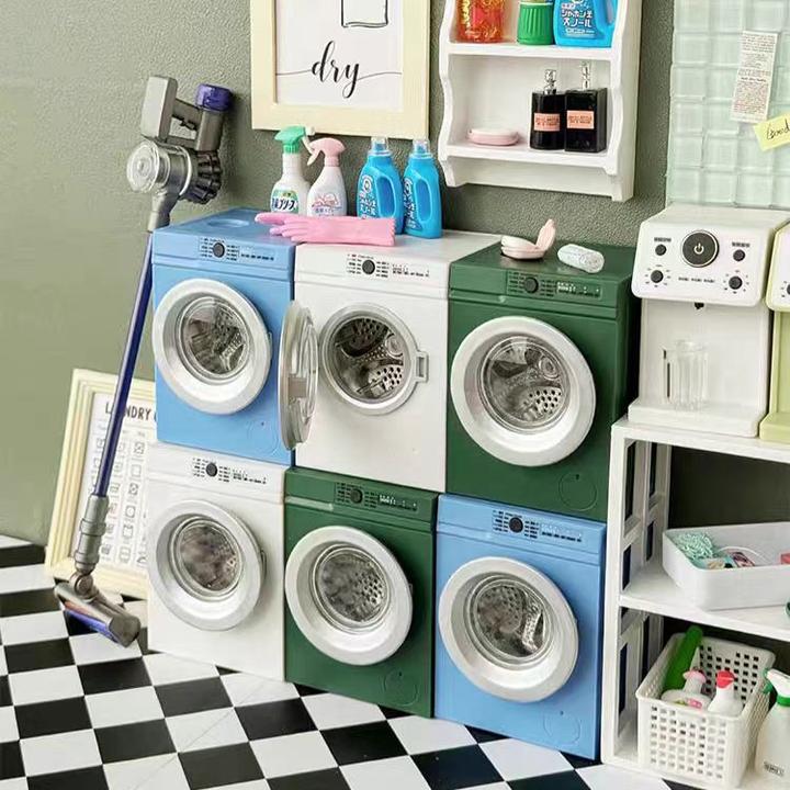 迷你微缩洗衣机模型可动仿真小物件饮水机娃用家电电器玩具