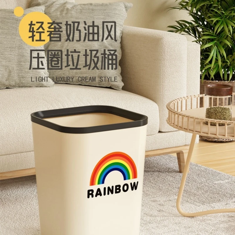 居家家垃圾桶家用2024新款客厅轻奢高档大号大容量卫生间卧室纸篓