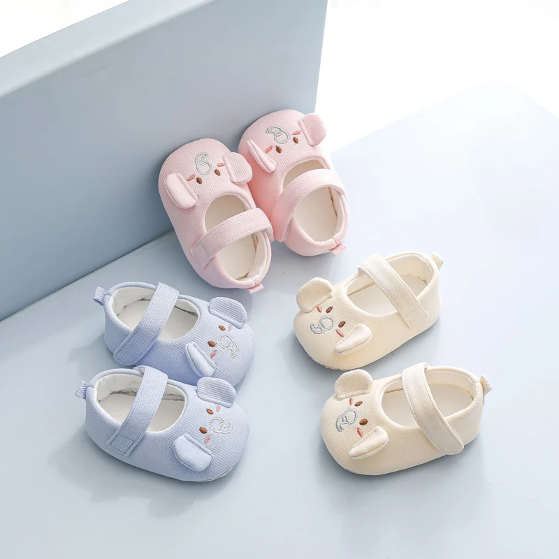 婴儿春秋软底学步单鞋3-12男女宝宝个月新生儿防滑防掉袜鞋