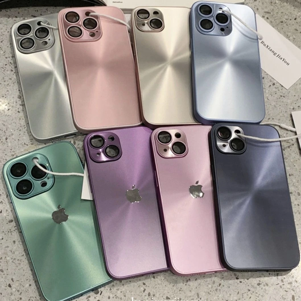 潮牌苹果14手机壳自带镜头膜13防摔11电镀12promax磨砂简约高级感