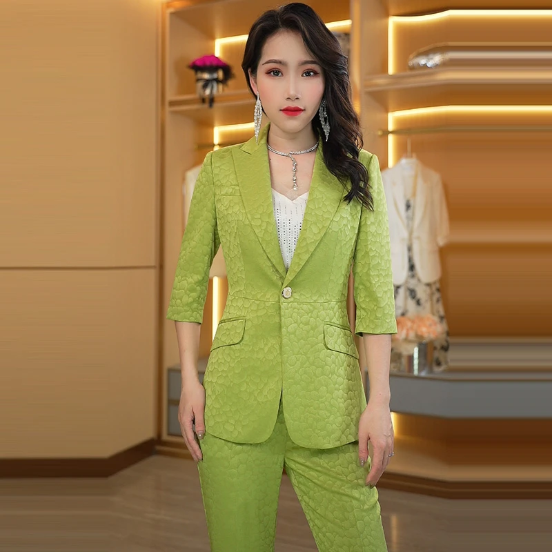 西装套装女夏季薄款2025款气质高级感休闲西服两件套时尚女神范