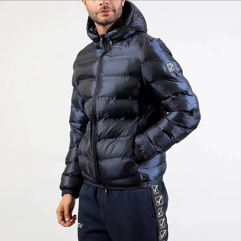 （衣兮户外抗寒亮面棉服）秋冬季连帽拉链舒适加厚保暖休闲棉服H