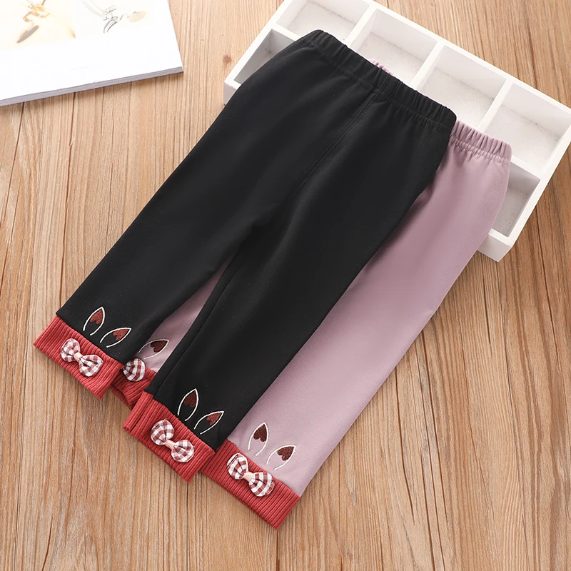 童装女童裤子秋款新款女孩外穿长裤小宝宝洋气卡通打底裤婴儿春裤