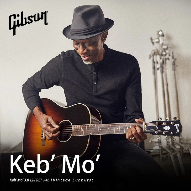 Gibson吉普森美产Keb' Mo' 3.0 12-Fret J-45全单电箱民谣木吉他