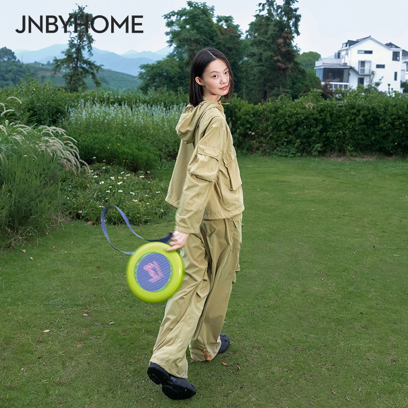 JNBYHOME江南布衣春秋运动休闲女连帽薄外套裤子宽松可外穿