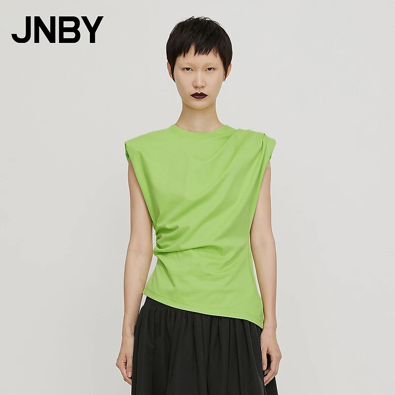 JNBY/江南布衣夏季背心女针织宽松舒适收腰V领礼服感5M5000030