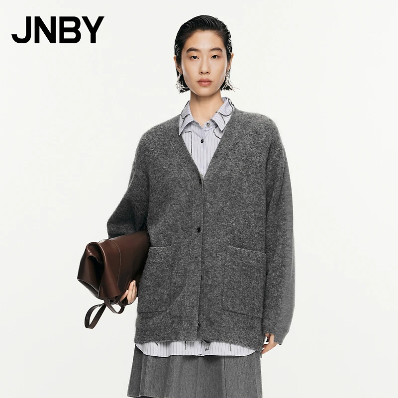 【ESG环保】JNBY/江南布衣春秋宽松含羊毛针织开衫柔软5O831158K