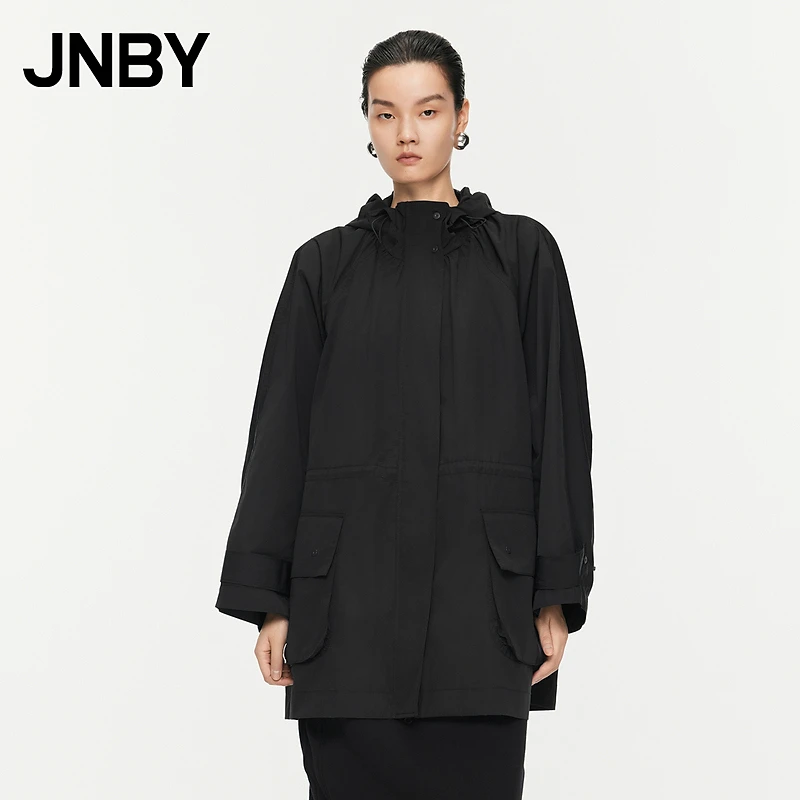 【ESG环保】JNBY/江南布衣春秋风衣女插肩袖宽松戴帽O型5O891330K