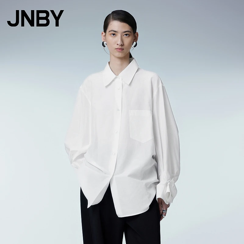 JNBY/江南布衣春秋季女装通勤休闲衬衫马蹄袖含桑蚕丝5O2212990